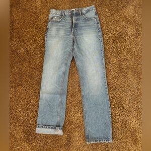 Zara high rise straight leg jeans